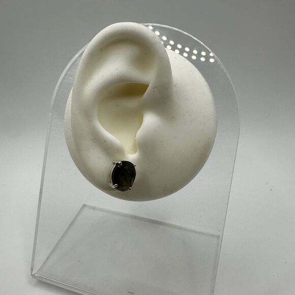 NWOT 8x10mm faceted labradorite stud earrings in sterling silver! - Picture 13 of 13